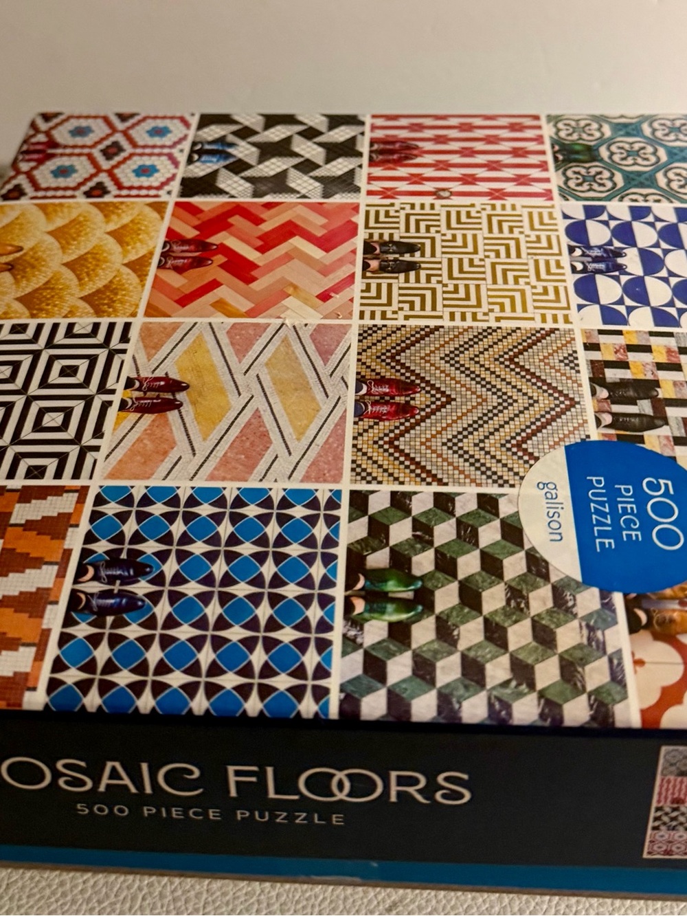 Galison Mosaic Floors 500 Piece Jigsaw Puzzle Complete Colorful Tile Art 20x20 - Picture 12 of 16